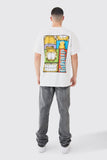 White Oversized Garfield License T-shirt T-SHIRT Tee Weed 