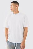 White oversized Monte Carlo Stencil Back Print T-shirt T-SHIRT Tee Weed 